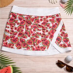 PGA Tour Golf Skort Watermelon Print Women’s L Athletic Tennis Pickleball NWOT